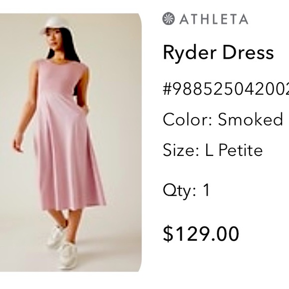 Athleta Ryder dress sz L petite - Picture 1 of 5